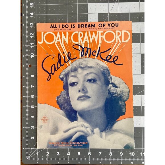 Vintage Joan Crawford Sadie McKee "All I Do Is Dream Of You" Sheet Music - Picture 4 of 4
